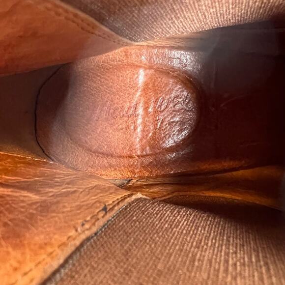 MADEWELL Lonny Leather Ankle Boot 3 1/2 inch Heel in Tan Women's Size 8 - Picture 8 of 11